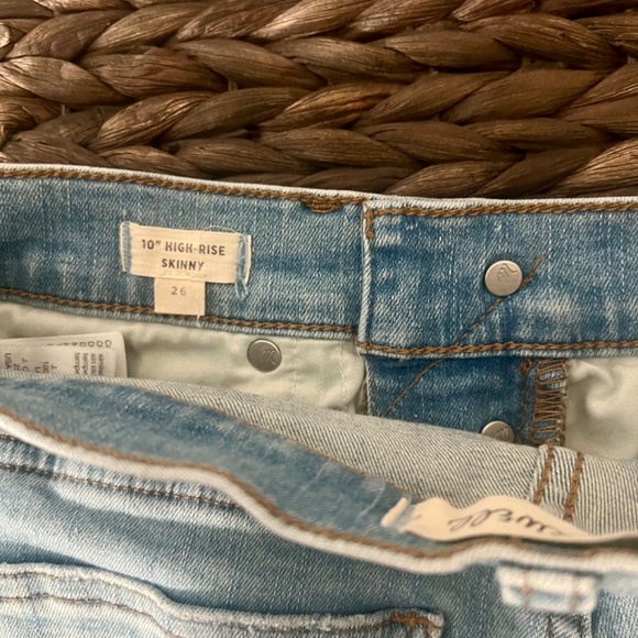 Madewell 10” high rise skinny jeans light wash size 26/2 - Picture 4 of 4